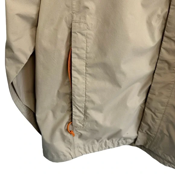 Dutch Bros Coffee Khaki Full Zip Up Rain Jacket MEDIUM + XXL Excellent Unisex - Picture 5 of 15